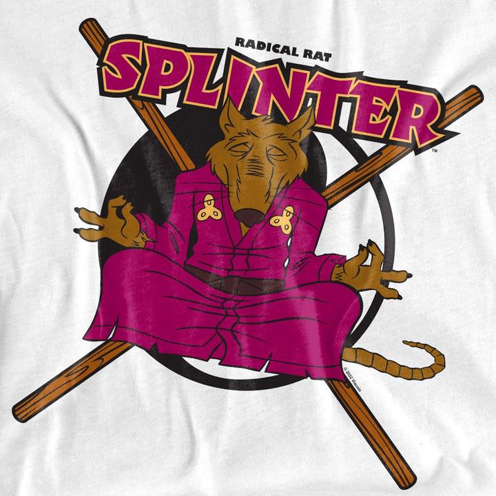 Actual product image Teenage Mutant NT Unisex Adult Radical Rat Splinter T-Shirt (S)