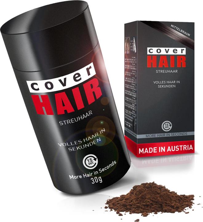 Actual product image Cover hair Streuhaar zur Haarverdichtung und Ansatzkaschierung (Middle brown)