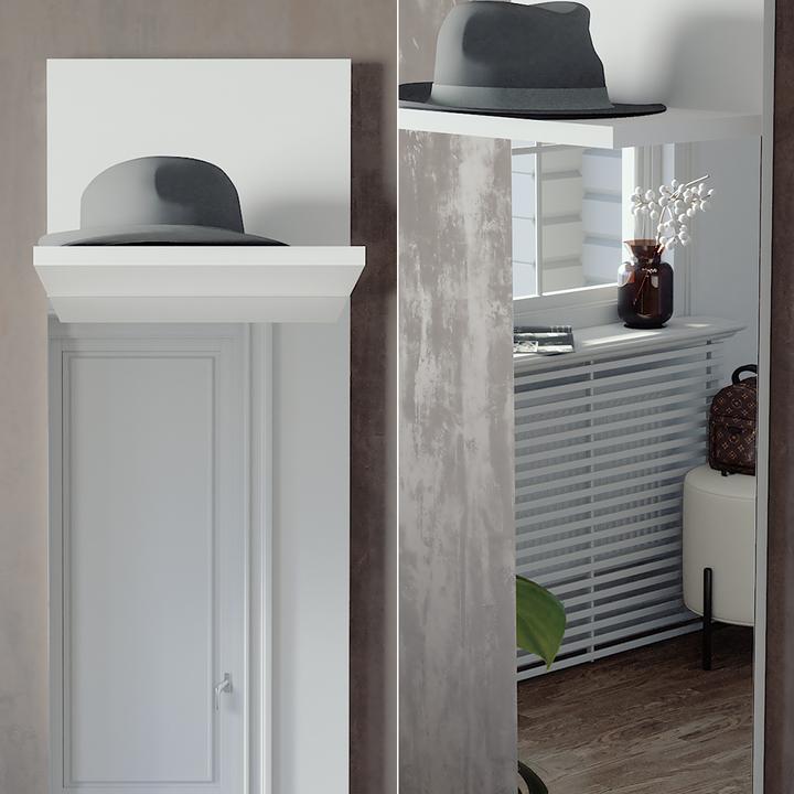 Immagine prodotto Vicco Appendiabiti da parete Siri, bianco, 36 x 135 cm con specchio
