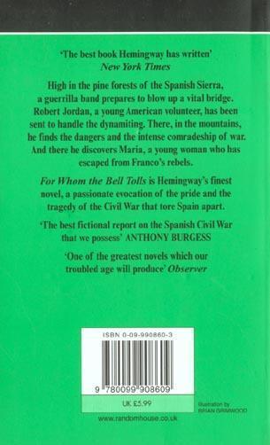 Produktbild For Whom the Bell Tolls (Englisch, Ernest Hemingway, 1994)