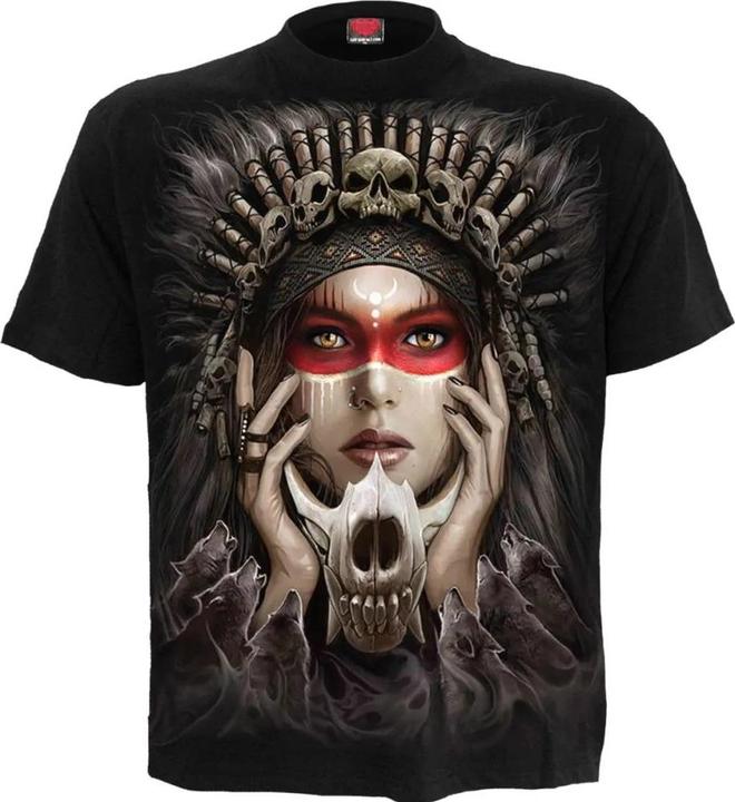Actual product image Spiral Unisex Adult Cry Of The Wolf T-Shirt (S)