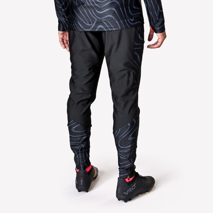 Actual product image Kipsta Women's/men's football training trousers - VIRALTO Topo black/grey (W34/L34)