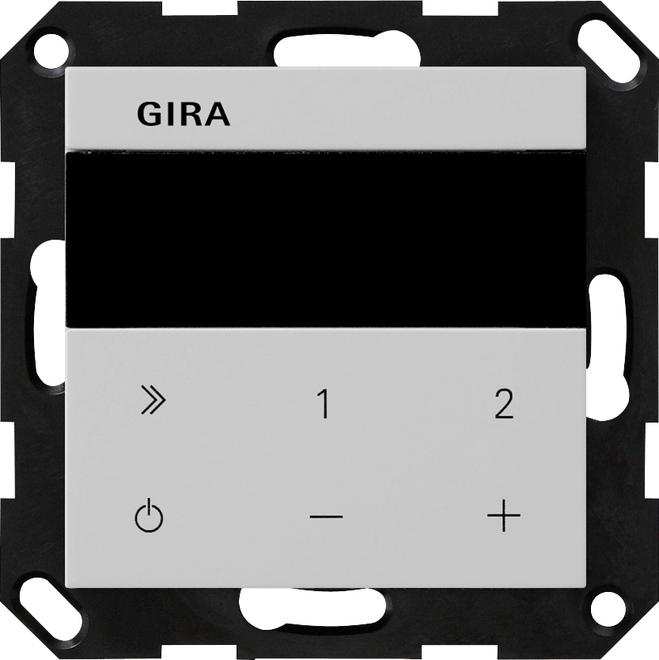 Actual product image Gira 2320015 Flush-mounted radio IP System 55 Grey (Web radio, Bluetooth, Wi-Fi)