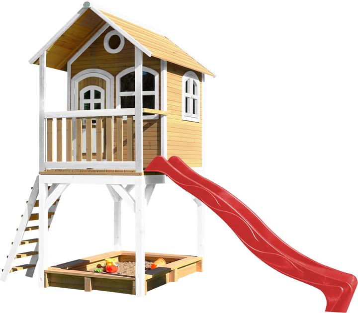 Immagine prodotto Axi Sarah Playhouse marrone/bianco con scivolo rosso