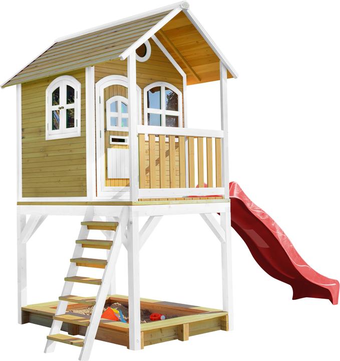Immagine prodotto Axi Sarah Playhouse marrone/bianco con scivolo rosso