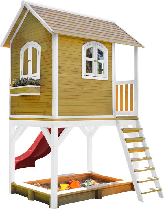 Immagine prodotto Axi Sarah Playhouse marrone/bianco con scivolo rosso