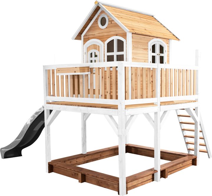 Actual product image Axi Liam Playhouse Brown/White - Grey Slide
