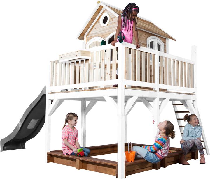 Actual product image Axi Liam Playhouse Brown/White - Grey Slide