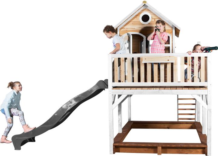 Actual product image Axi Liam Playhouse Brown/White - Grey Slide