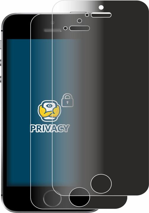 Productafbeelding BROTECT Anti-spionnetje privacyfolie Beschermfolie tegen blauw licht (2 Stuk, Apple iPhone SE)