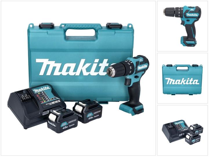 Produktbild Makita HP 332 DSME Akku Schlagbohrschrauber 12 V 35 Nm Brushless + 2x Akku 4,0 Ah + Ladegerät + Koff (Akkubetrieb)