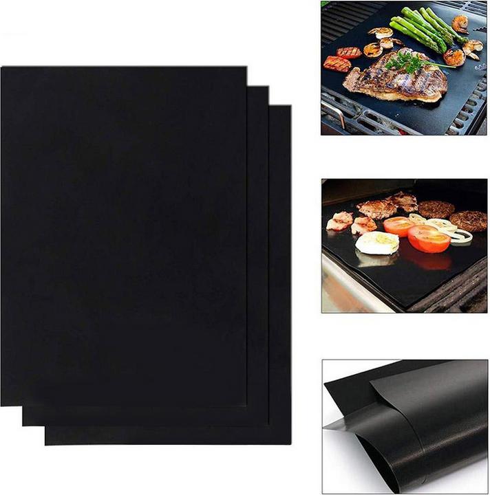 Produktbild Hermex Grillmatte Antihaft Teflon BBQ feuerfest 3 Stück