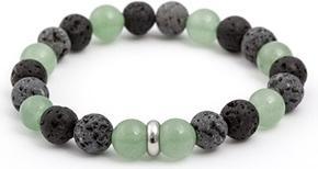 Produktbild Beneto Beaded bracelet made of lava stone and aventurine MINK99 - Length: 19 cm (19 cm, Lava Stein, Aventurine)