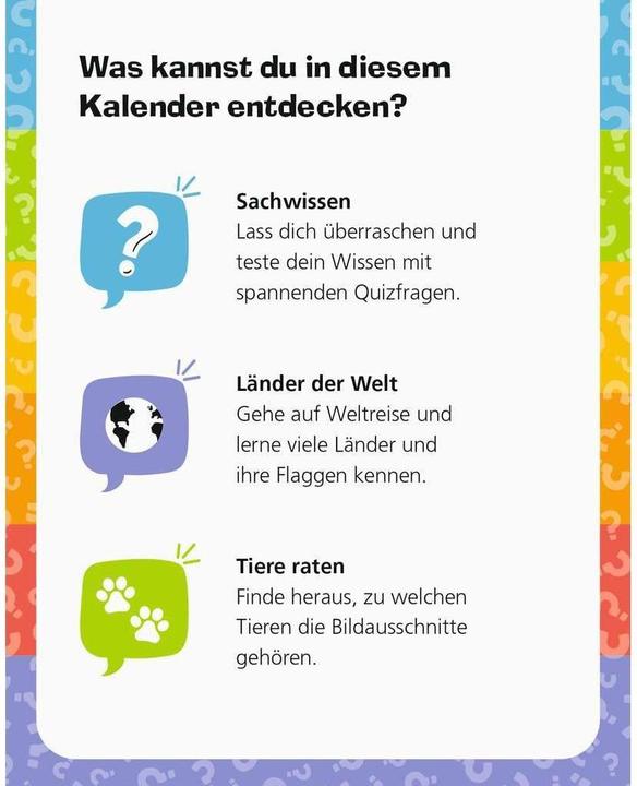 Produktbild Ravensburger Wieso? Weshalb? Warum?: Mein Kalender 2024 (Deutsch, Dela Kienle, 2023)