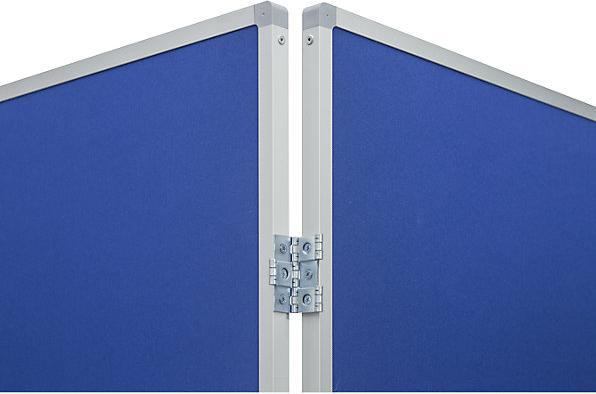 Image du produit eurokraft basic Tableau de présentation pliant et mobile, h x l x p 1905 x 3040 x 50 mm, bleu. (190,5 x 304 x 50 cm)