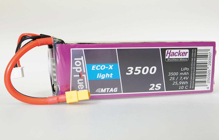 Actual product image Hacker 0C LiPo battery (7.40 V, 3500 mAh)