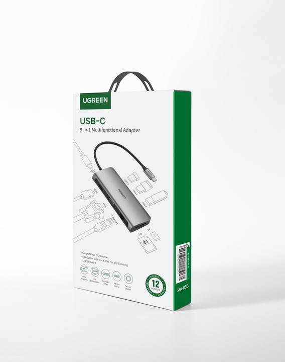 Produktbild Ugreen 9 in 1 Hub (USB-C, 9 Ports)