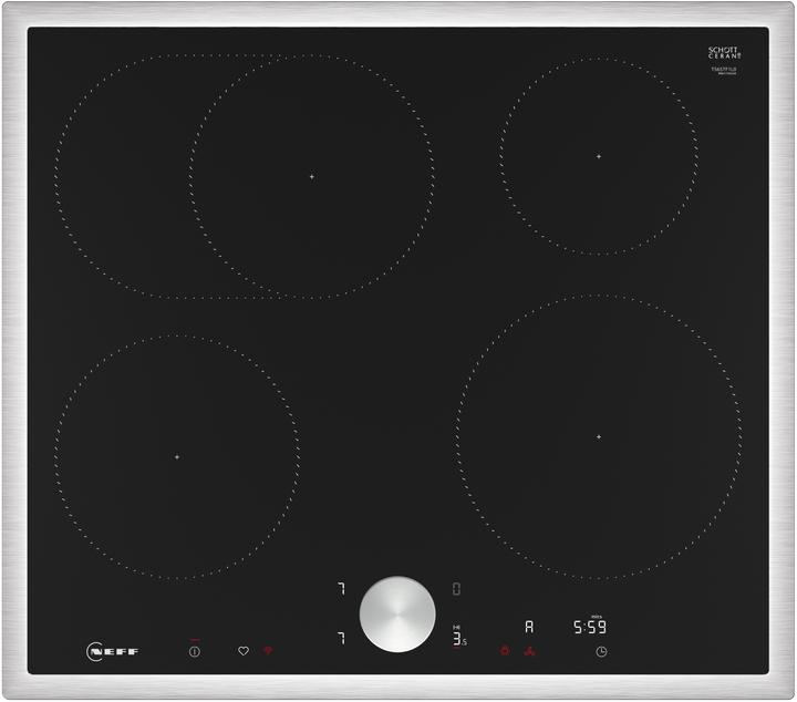 Image du produit Neff N 90, Induktionskochfeld, 60 cm, Schwarz, Mit Rahmen aufliegend, T56STF1L0