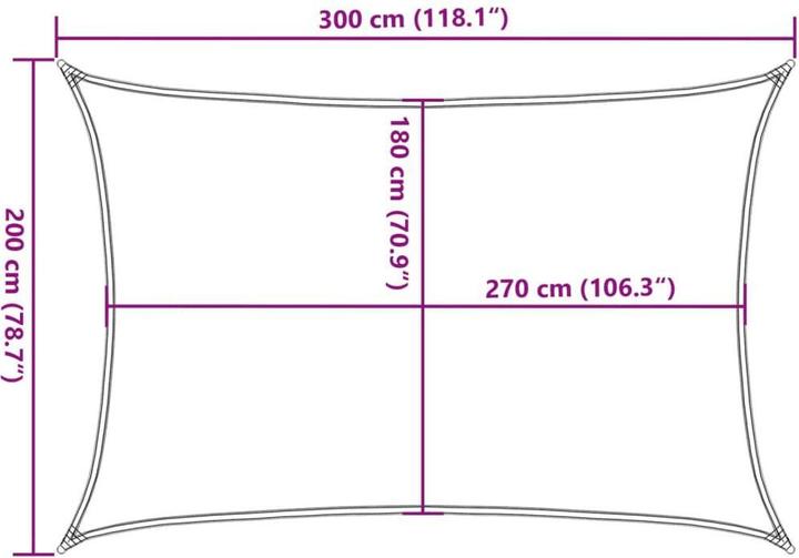 Produktbild VidaXL Sonnensegel (2 x 3 m)