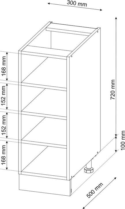 Produktbild Vicco Küchenregal Fame-Line (30 x 60 x 81.5 cm)