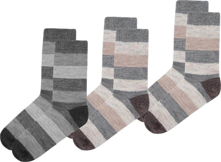 Immagine prodotto Normani 6 paia di calzini di alpaca a righe larghe (confezione da 6, 43 - 46)