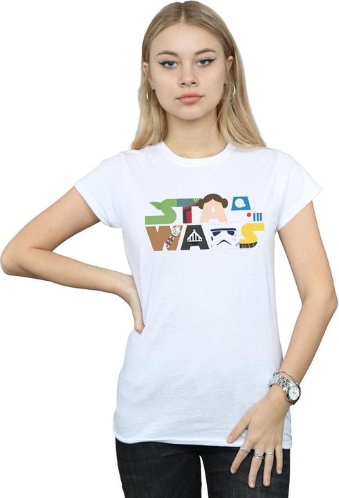 Immagine prodotto Star Wars Character Logo Maglietta Donna (S)