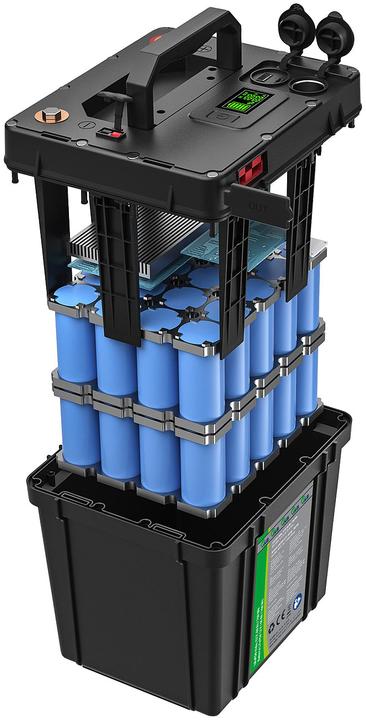 Image du produit TKA Batterie LiFePO4, 12 V, 60 Ah / 768 Wh, BMS, MPPT, 12 V DC, QC, PD 30 Watt (12 V, 60 Ah)