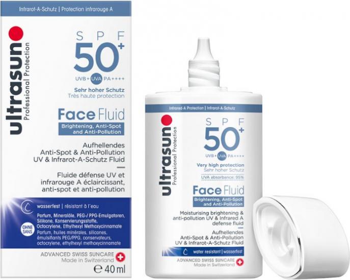 Produktbild Ultrasun Face Fluid Brightening & Anti-Pollution SPF50+ (Sonnencreme Gesicht, SPF 50+, 40 ml, 72 g)
