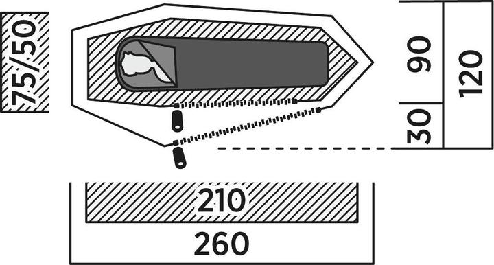 Image du produit Easy Camp Geminga 100 Compact 1 personne(s) Bleu, Blanc Tente tunnel (Tente tunnel, 2.12 kg, 1 personne)