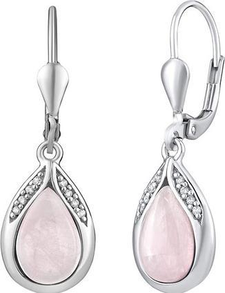 Produktbild Silvego Silver earrings with natural rose JST13327RQE
