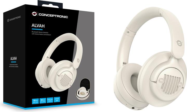 Immagine prodotto Conceptronic Cuffie senza fili Bluetooth 5.4 a cancellazione di rumore ws (ANC, 30 h, Cablato)
