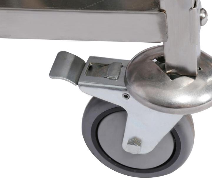 Immagine prodotto Wiltec Carro di servizio Acier affiné 3 sedie fino a 150 kg Desserte Table servante mobile avec frein