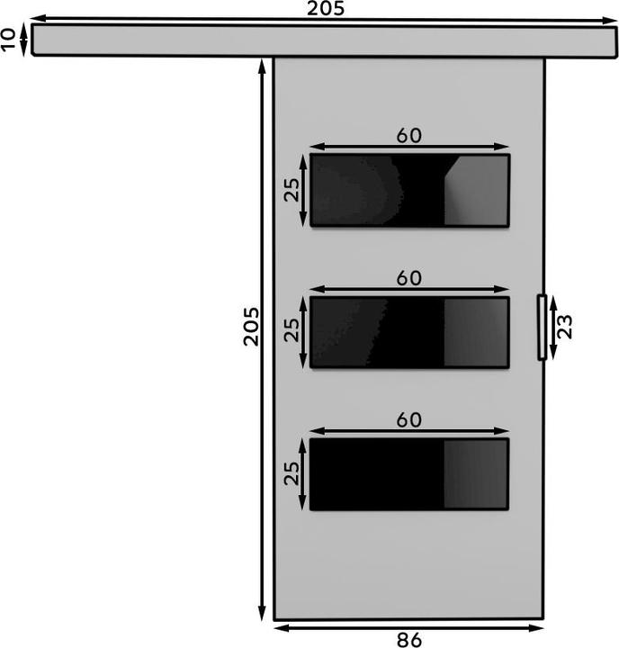 Actual product image ADRK Furniture ARES 86 sliding doors