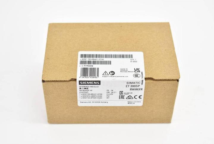 Immagine prodotto Siemens SIMATIC ET 200SP, pacchetto PROFIBUS IM, IM155-6DP HF, max. 32 moduli periferici 6ES7155-6BA01-0CN0