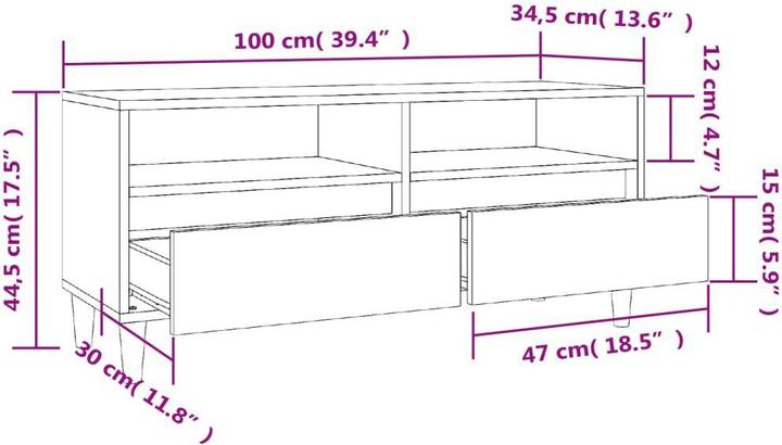 Actual product image VidaXL Jakobe (100 x 34.5 x 44.5 cm)