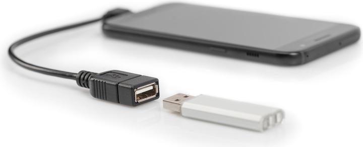 Produktbild Digitus USB2.0 Adapterkabel, OTG,0.15m (0.15 m, USB 2.0)