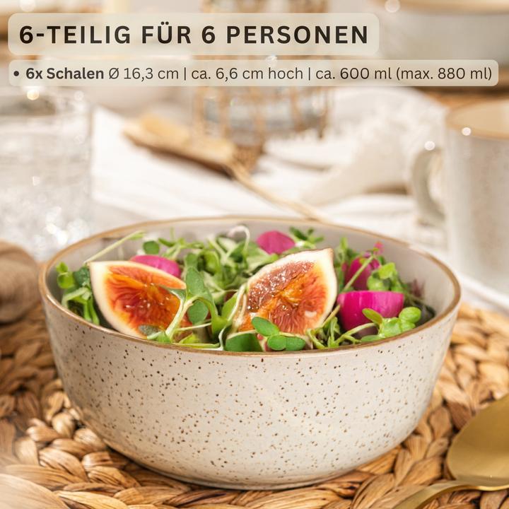 Actual product image Sänger Schalen Set Rio Creme (16.30 cm, 0.60 l, 6 x)