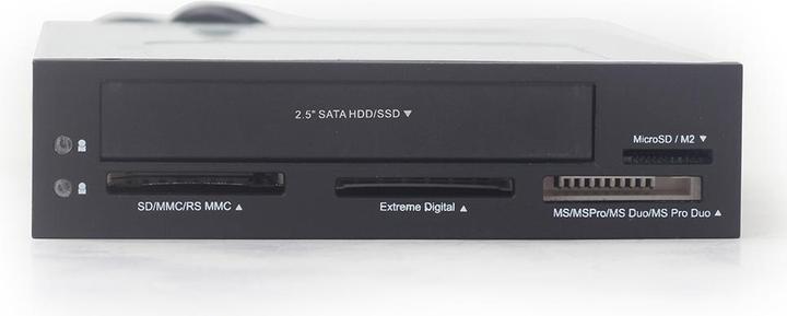 Produktbild Gembird FDI2-ALLIN1-03 card reader Internal Black, Grey (SATA, USB)