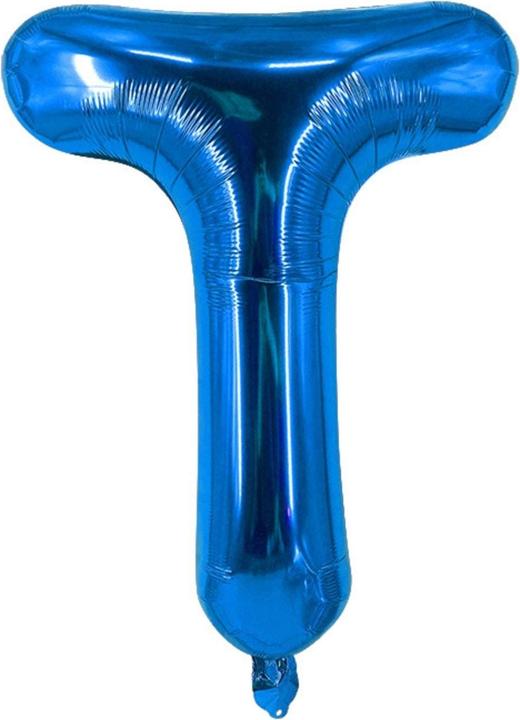 Actual product image Hermex Letter balloon T blue birthday party balloon foil balloon 40cm (1 x)