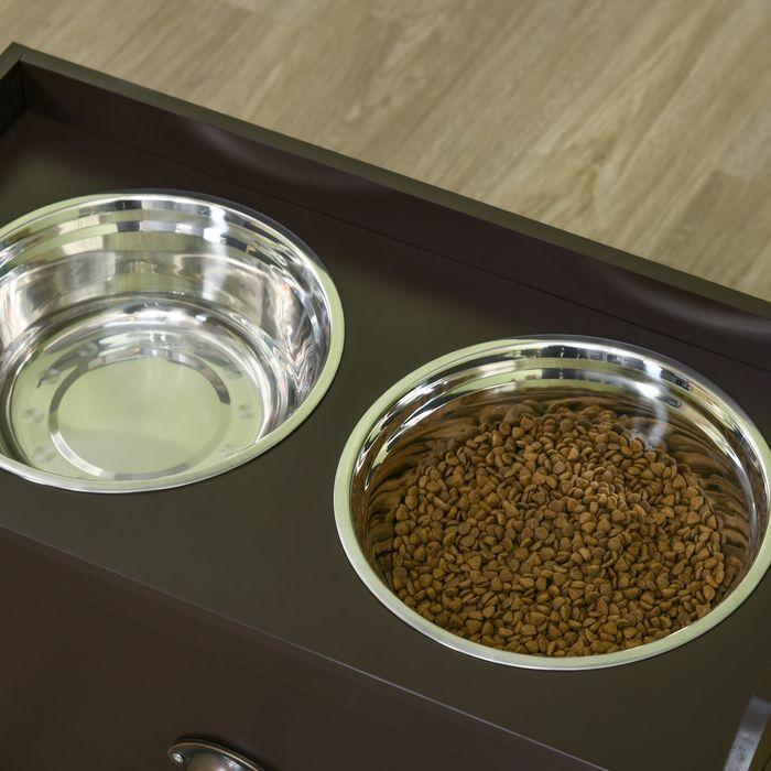 Immagine prodotto Swisshandel24 Ciotola per cani, ciotola per cibo da 2 x 2 litri, ciotola per cibo rialzata con cassetto, ciotola (2 l)