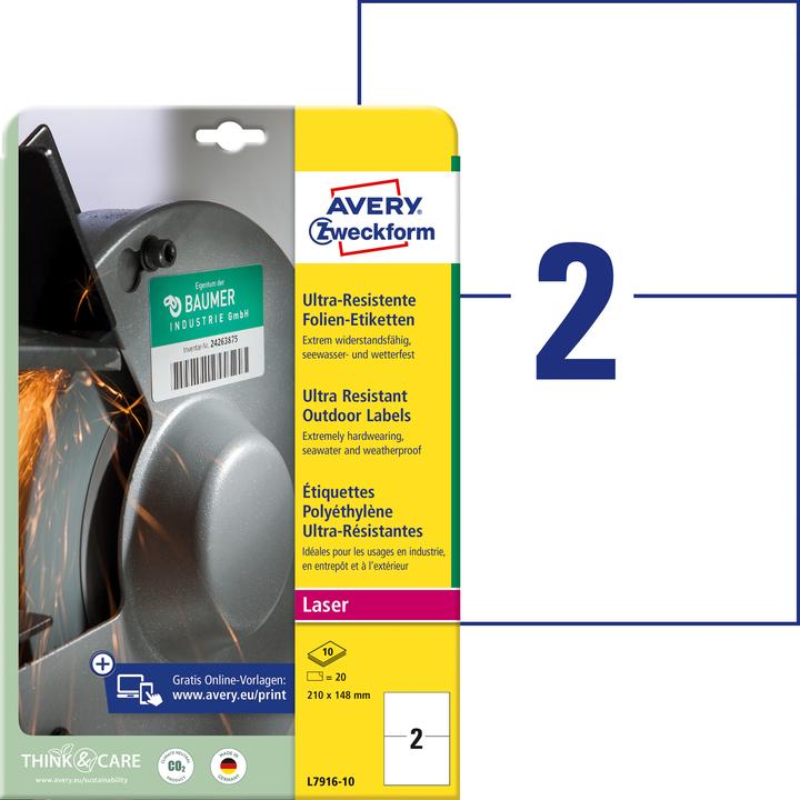 Actual product image Avery Ultra-Resistant Foil Labels