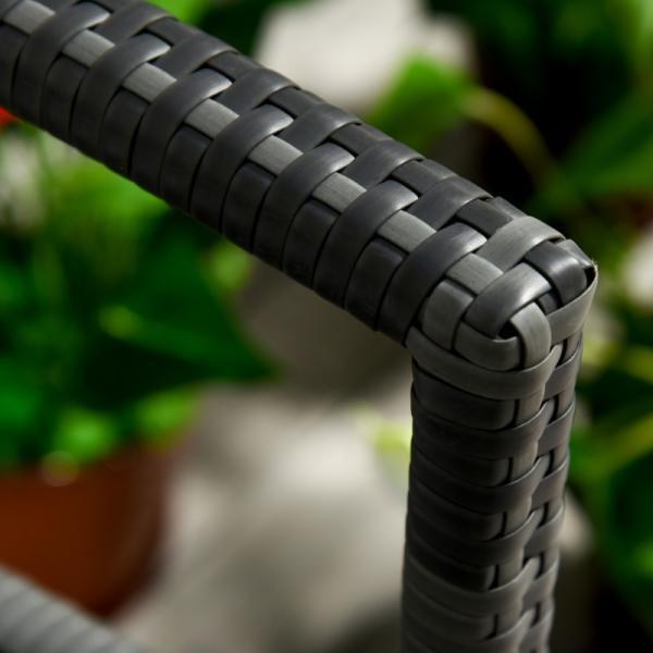 Produktbild Outsunny Gartenbank Rattanoptik mit Stahlrahmen