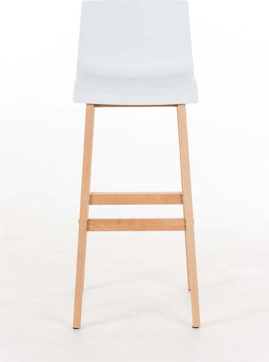 Image du produit CLP Tabouret de bar Hoover Natura piètement 4 pieds, blanc
