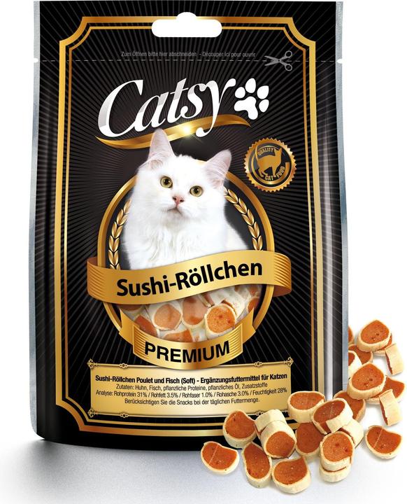 Image du produit Catsy Rouleaux de sushi au poulet et au poisson (Senior, Adulte, 1 pcs, 60 g)
