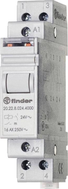 Produktbild Finder Stromstoss-Schalter Hutschiene 20.26.9.024.4000 2 Schliesser 24 V/DC 1 S