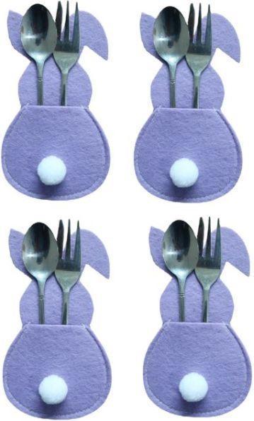 Actual product image MU Style Easter Cutlery Series Cutlery Bags Easter Bunny (Set of 4) (4 x)