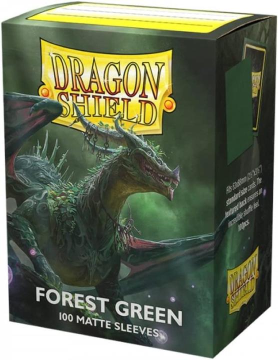 Image du produit Arcane Tinman Sleeves Matte Dragon Shield (100) - Forest Green (63X88mm)