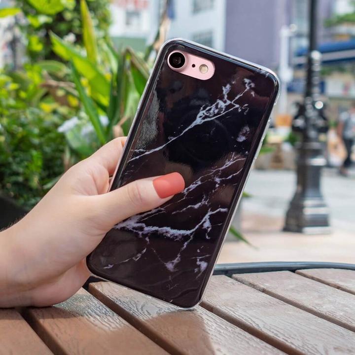 Immagine prodotto Cover-Discount iPhone SE / 8 / 7 - Custodia in gomma siliconica Marmo Nero (Apple iPhone 8, Apple iPhone 7)