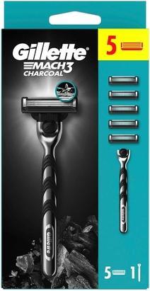 Actual product image Gillette Mach3 Charcoal Men's Razor with 3 Blades (1 x)