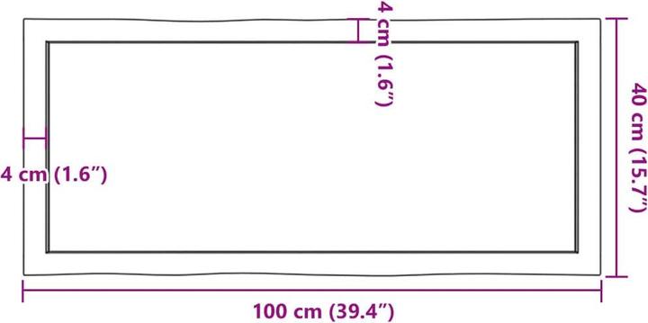 Image du produit VidaXL Chaim (100 x 40 x 4 cm)